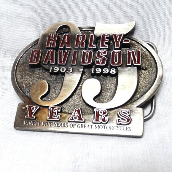 Harley-Davidson 1903 - 1998 95 YEARS OF GREAT MOTORCYCLES BELT BUCKLE